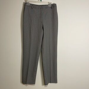 VTG 90s Career Business Pants Houndstooth Waist Trouser 10P Gray Contemporary